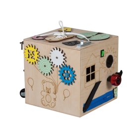 Cubo Montessori in legno - naturale