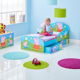 Letto per bambini Peppa Pig con scatole portaoggetti, Moose Toys Ltd 