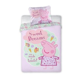 Biancheria da letto per bambini Piggy Peppa e dolci