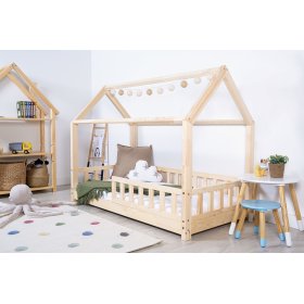 Letto casetta con barriera per bambini Tea - naturale, Spokojny Sen