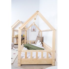 Letto per bambini con barriera Tea - naturale