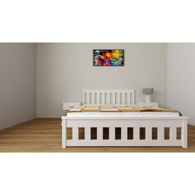 Letto in legno Ada 200 x 120 cm - bianco, Ourfamily