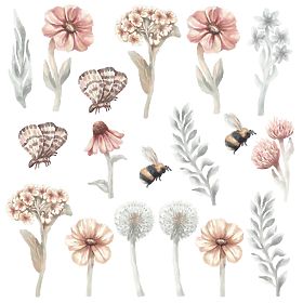 Adesivi da parete - fiori di campo