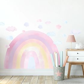 Adesivo da parete - adesivo arcobaleno rosa