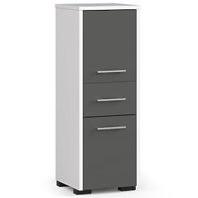 ARMADIETTO BAGNO FIN COLONNA 30 2D 1SZ 85cm PK BIANCO / GRIGIO