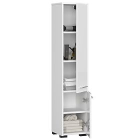 ARMADIETTO DA BAGNO FIN COLONNA 30 2D 140cm BIANCO LUCIDO