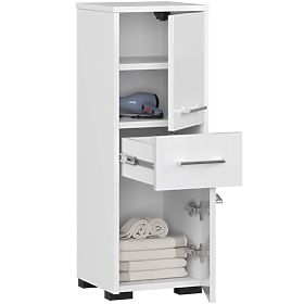 ARMADIETTO DA BAGNO FIN COLONNA 30 2D 1SZ 85cm PK BIANCO LUCIDO