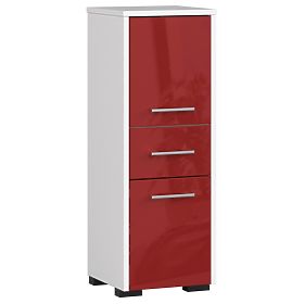 ARMADIO DA BAGNO FIN COLONNA 30 2D 1SZ 85cm LUCIDO ROSSO