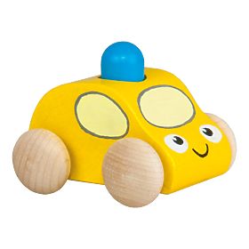 Auto fischiante con sirena 1 pezzo giallo