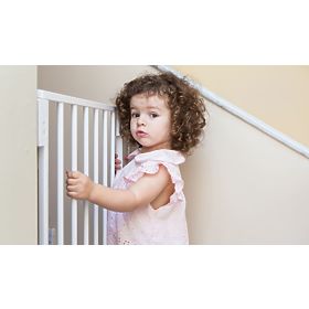 Barriera di sicurezza 74-105 cm per scale e porte pannelli aggiuntivi in acciaio bianco ECOTOYS