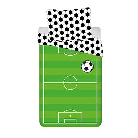 Biancheria da Letto Campo da Calcio 140 x 200 cm + 70 x 90 cm, Jerry Fabrics