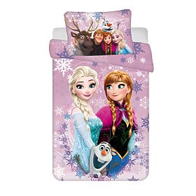Biancheria da letto per bambini Frozen 'Purple 05' baby 100x135 cm + 40x60 cm, Frozen
