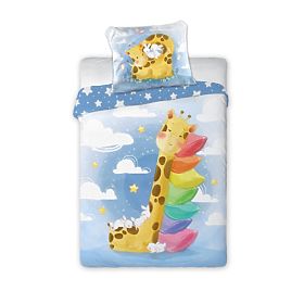 Biancheria da letto per bambini 135x100 + 60x40 cm Giraffa, Faro