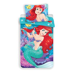 Biancheria da letto per bambini Ariel 140x200 cm + 70x90 cm, The Little Mermaid