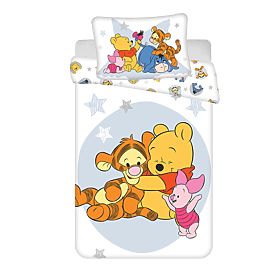 Biancheria da letto per bambini Winnie the Pooh 'Stars' baby 100x135 cm + 40x60 cm, Winnie the Pooh