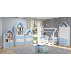 Libreria a forma di casetta Sofie - blu