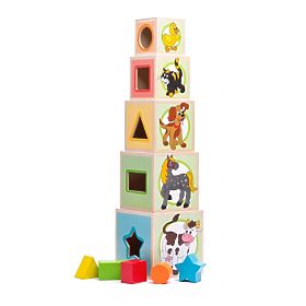Bicchieri di legno - torre con sorter