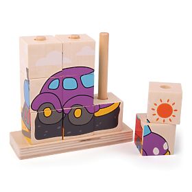 Bigjigs Baby Snap-on blocca mezzi di trasporto, Bigjigs Toys