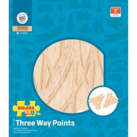 Bigjigs Rail Binari in legno interruttore a tre vie 2 pz