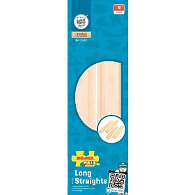 Bigjigs Rail Binari lunghi dritti 21 cm 4 pz