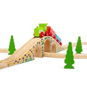 Bigjigs Rail Ponte ferroviario in legno