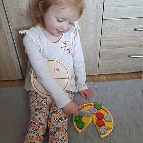 Bigjigs Toys Affettatrice per pizza in legno