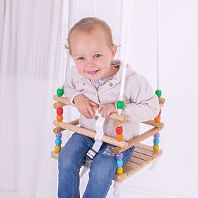 Bigjigs Toys Altalena con perline di legno