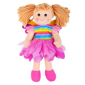 Bigjigs Toys Bambola di Stoffa Chloe 34 cm