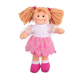 Bigjigs Toys Bambola di Stoffa Darcie 28 cm