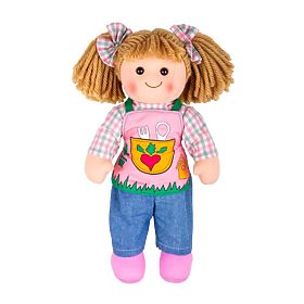 Bigjigs Toys Bambola di Stoffa Elsie 34cm