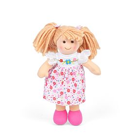Bigjigs Toys Bambola di Stoffa Georgia - piccola 25 cm