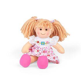 Bigjigs Toys Bambola di Stoffa Georgia - piccola 25 cm