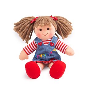 Bigjigs Toys Bambola di Stoffa Hattie 28 cm