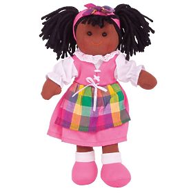 Bigjigs Toys Bambola di Stoffa Jessika 28 cm