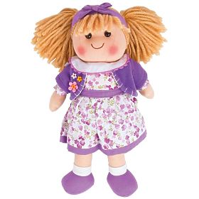 Bigjigs Toys Bambola di Stoffa Laura 34 cm