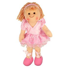 Bigjigs Toys Bambola di Stoffa Lily 28 cm