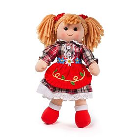 Bigjigs Toys Bambola di Stoffa Mandie 34 cm