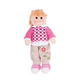 Bigjigs Toys Bambola di stoffa Melanie 38 cm