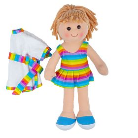Bigjigs Toys Bambola di Stoffa Michelle 34 cm
