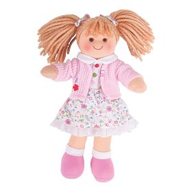 Bigjigs Toys Bambola di Stoffa Poppy 28 cm