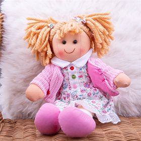 Bigjigs Toys Bambola di Stoffa Poppy 28 cm