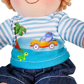Bigjigs Toys Bambola di Stoffa Robin 30 cm