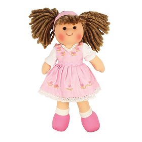 Bigjigs Toys Bambola di Stoffa Rose 28 cm