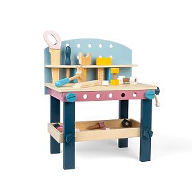 Bigjigs Toys Banco da lavoro per bambini con attrezzi, Bigjigs Toys