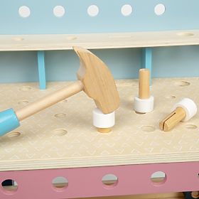 Bigjigs Toys Banco da lavoro per bambini con attrezzi