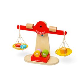 Bigjigs Toys Bilancia con pesi di bilanciamento