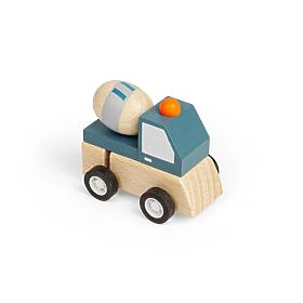Bigjigs Toys Camion da Costruzione a Carica Manuale Betoniera, Bigjigs Toys