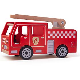 Bigjigs Toys Camion dei pompieri in legno, Bigjigs Toys