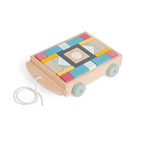 Bigjigs Toys Carrello con Blocchi di Legno