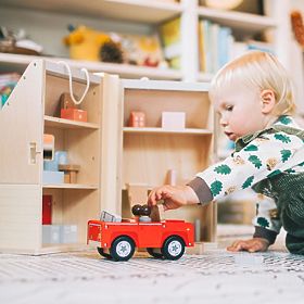 Bigjigs Toys Casa delle bambole pieghevole con accessori